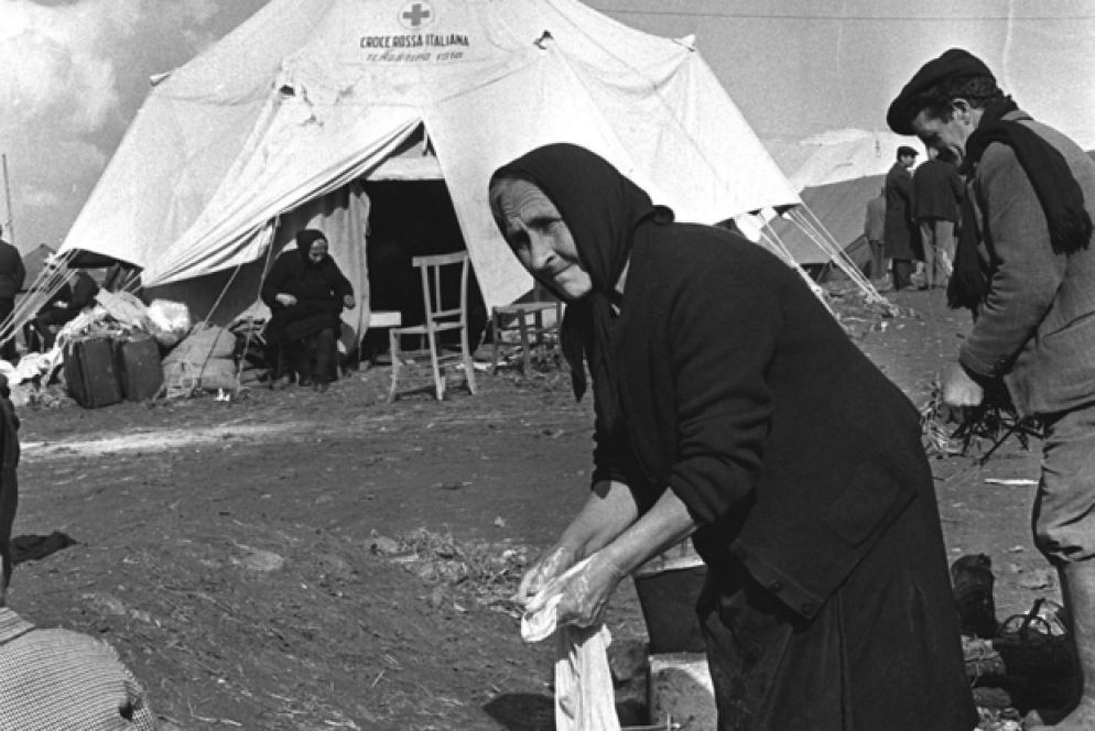 Gibellina dopo il terremoto (Archivio Ansa). Tra il 14 e il 15 gennaio 1968 una serie sdi scosse svonvolse la zona tra le province di Trapani, Agrigento e Palermo.