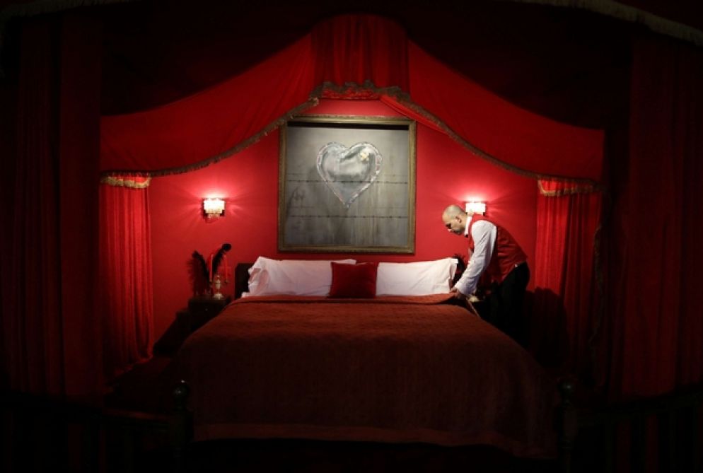 Il letto della suite presidenziale