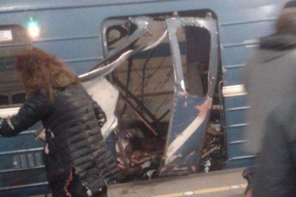 Un'immagine twittata subito dopo la sciagura e ripresa dai media russi (da Twitter)