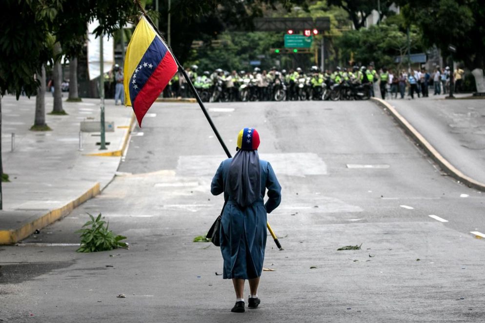 La protesta popolare in Venezuela (Ansa) - ANSA