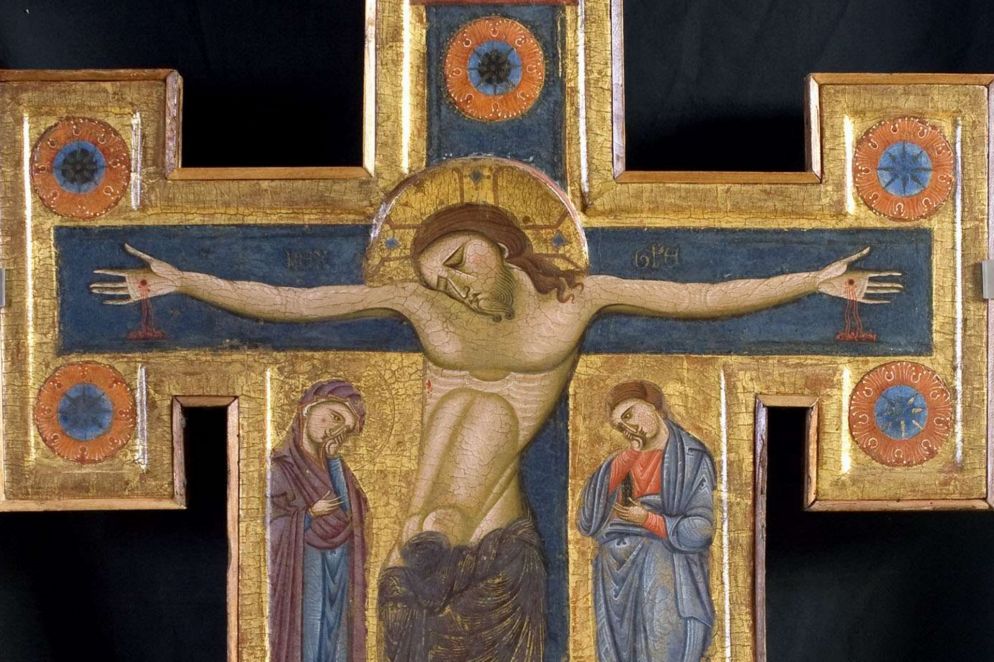 Maestro di San Francesco, particolare di croce processionale bifacciale (1275-80). Perugia, Galleria Nazionale dell’Umbria