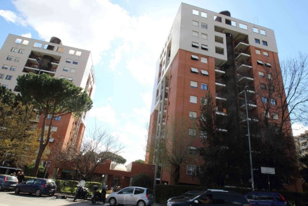 I palazzi del Collatino (Roma) in cui è avvenuto l'omicidio