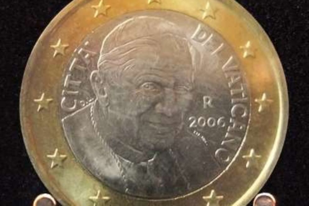 euro raffigurante Benedetto XVI