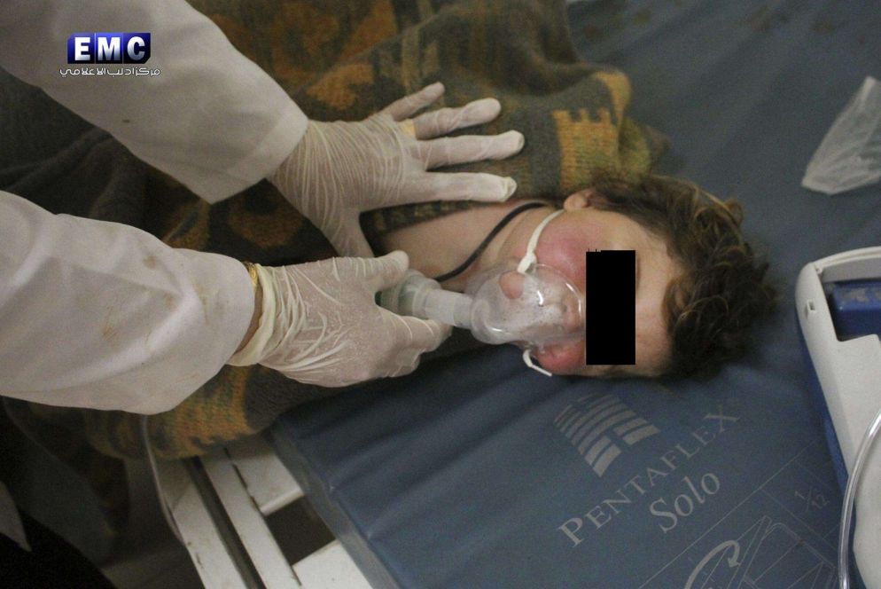 Un frame del video postato dal gruppo anti-governativo siriano Edlib Media Center