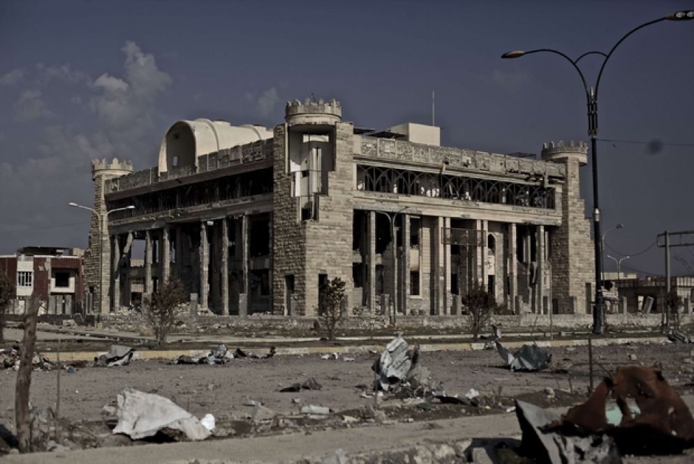 Edificio della Municipalità sventrato a Mosul Est (Battaglia)