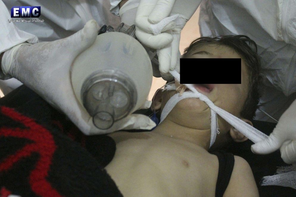 Un frame del video postato dal gruppo anti-governativo siriano Edlib Media Center