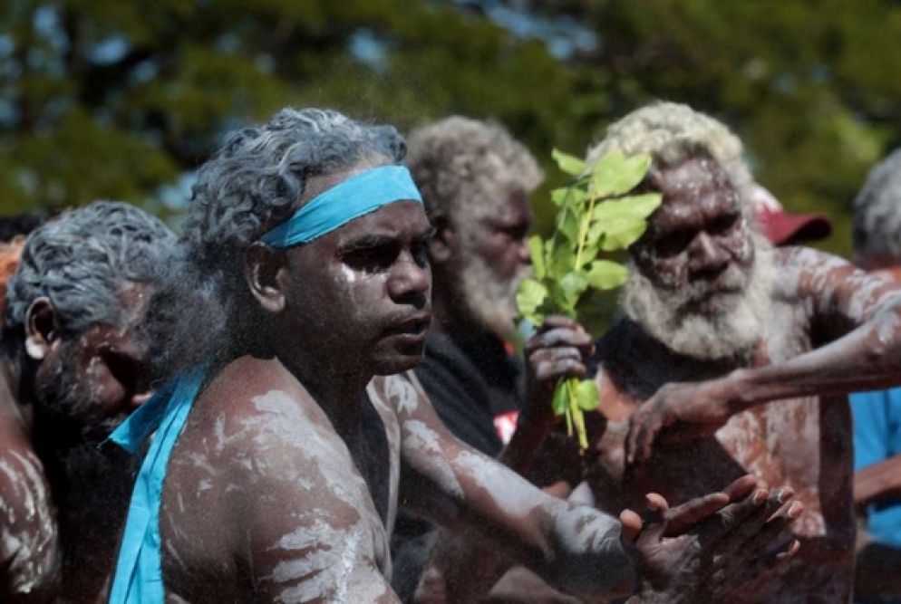 Un membro della tribù Munduruku, gli aborigeni Larrakia
