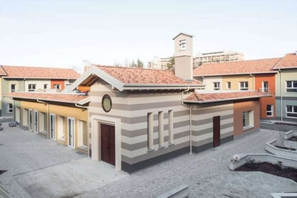 La chiesa che si trova all'interno nel villaggio creato per i malati di Alzheimer