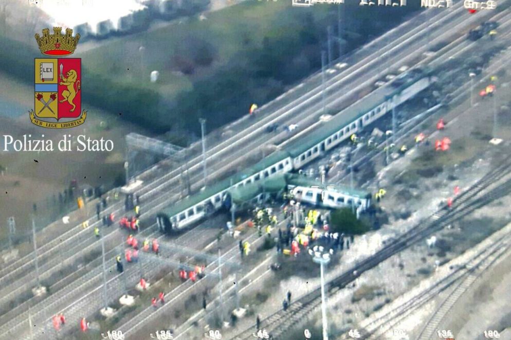 Foto dall'alto della Polizia di Stato