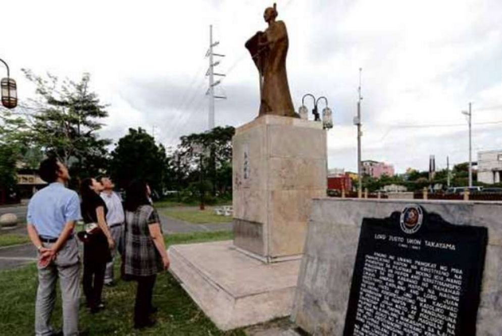 Il monumento dedicato a Justo Takayama Ukon (1552-1615)