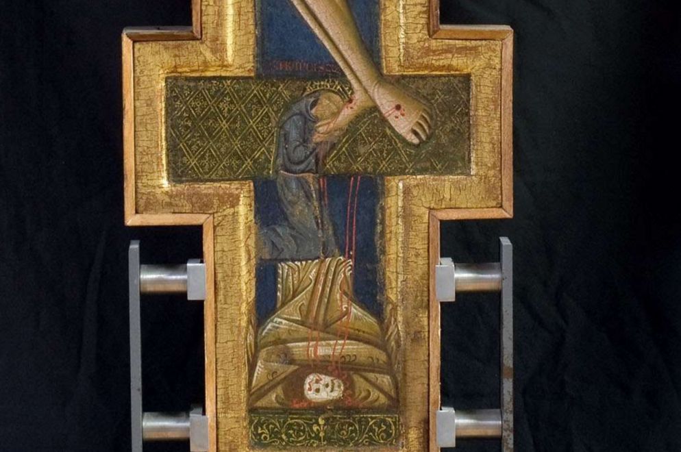 Maestro di San Francesco, particolare di croce processionale bifacciale (1275-80). Perugia, Galleria Nazionale dell’Umbria