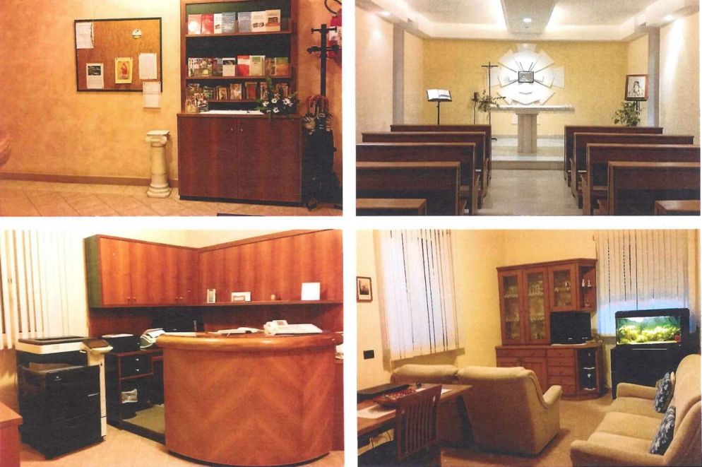 Gli interni della Casa di accoglienza inaugurata dalla diocesi di Albano: c'è anche la cappella