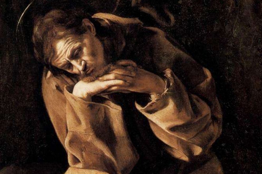 Caravaggio, San Francesco d'Assisi, particolare, 1606 circa (WikiCommons)