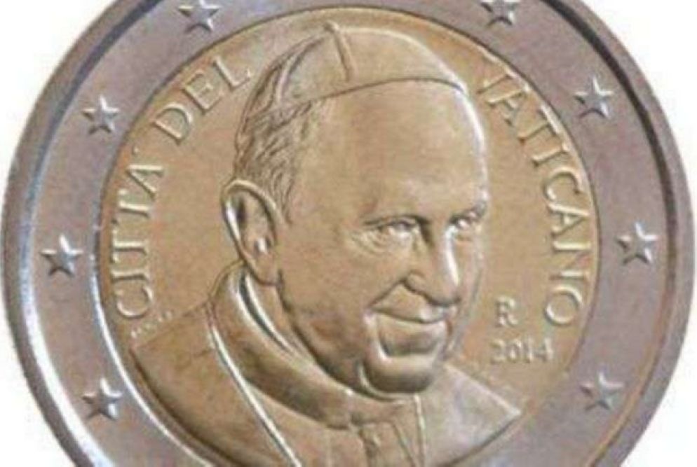 L'immagine di papa Francesco sugli euro fino allo scorso anno
