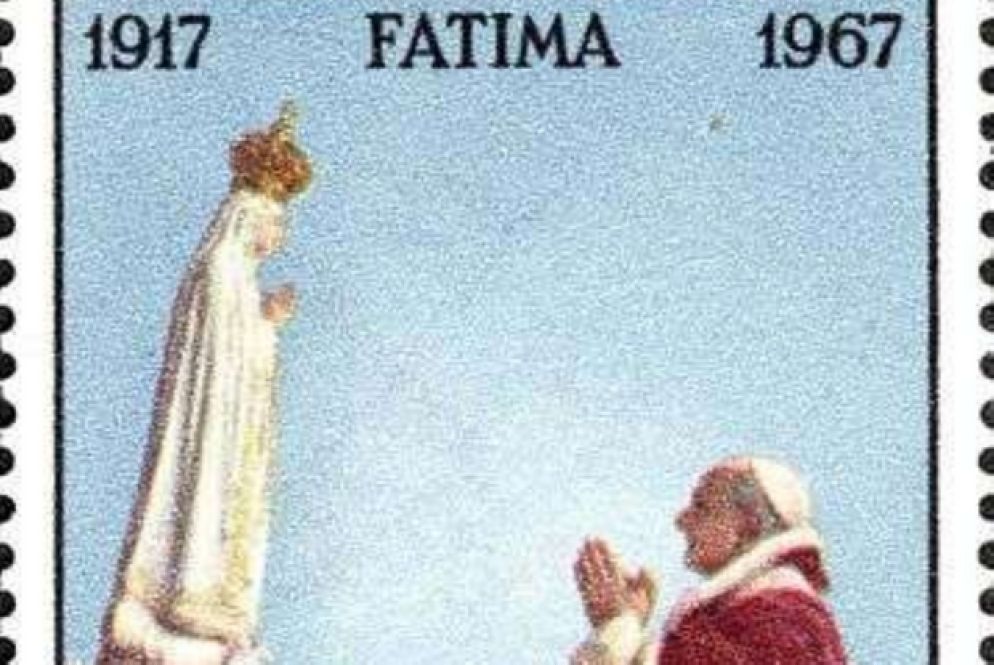 Un particolare del francobollo vaticano su Fatima emesso nel 1967