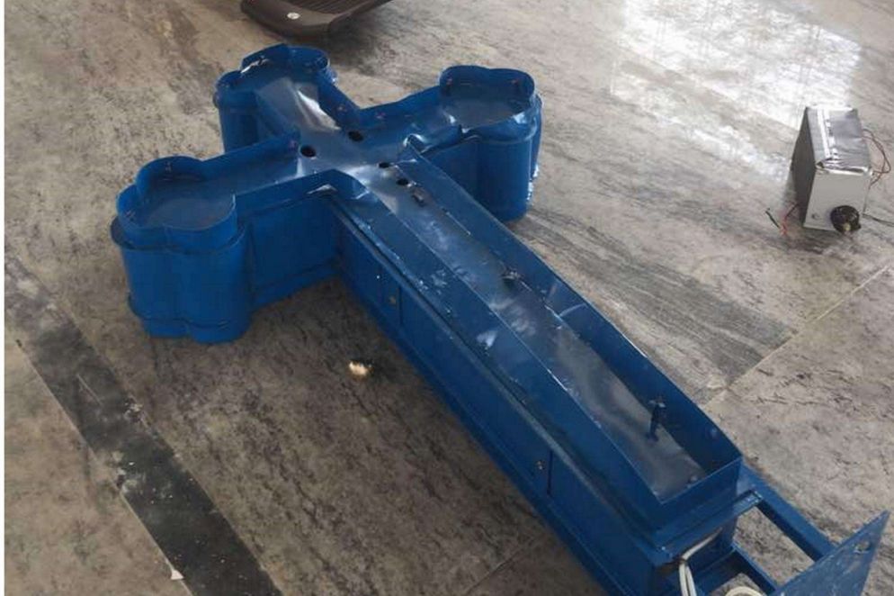 La chiesa della Madonna di Fatima di Hyderabad distrutta (foto da Asianews)