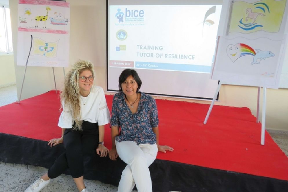 Le psicologhe Veronica Hurtubia Toro e Alessandra Cipolla dell'Associazione Francesco Realmonte (Le foto sono dell'associazione Francesco Realmonte)