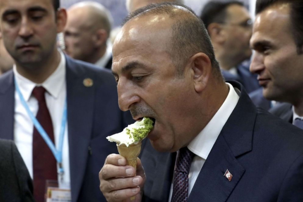 Il ministro degli Esteri turco Mevlut Cavusoglu voleva tenere un comizio a Rotterdam (Ansa/Ap)