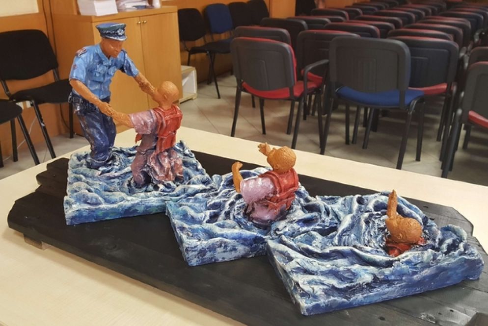 Un dettaglio dell'opera di Fasasi