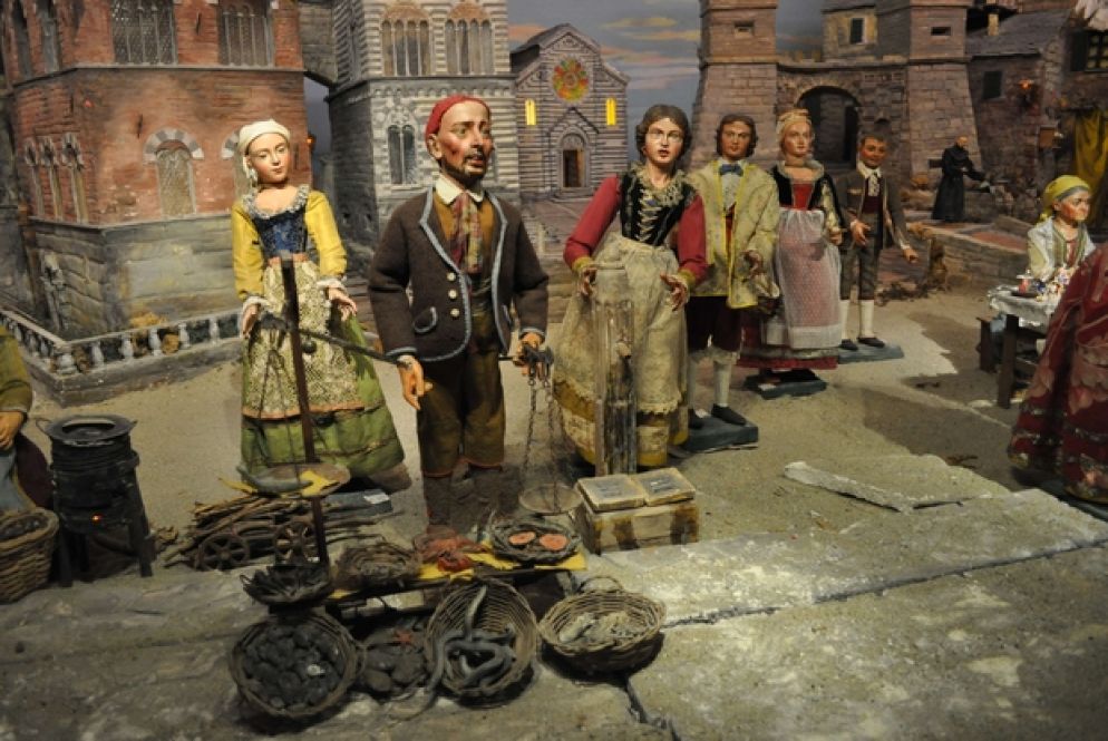 Popolani del presepe del Santuario della Madonneta, Genova (foto Molinari)