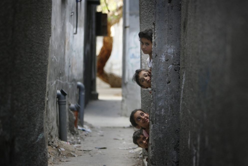 Il campo profughi di Jabaliya nella striscia di Gaza (Ansa)