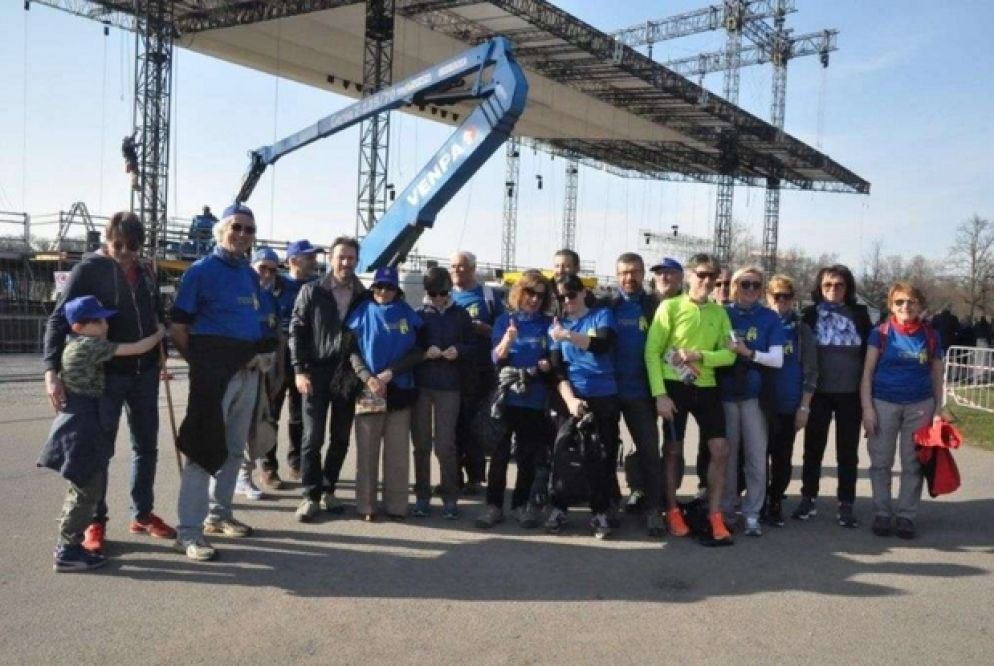 Il gruppo che ha partecipato all'"anteprima" della tappa verso Monza dove il Papa celebrerà la Messa il 25 marzo