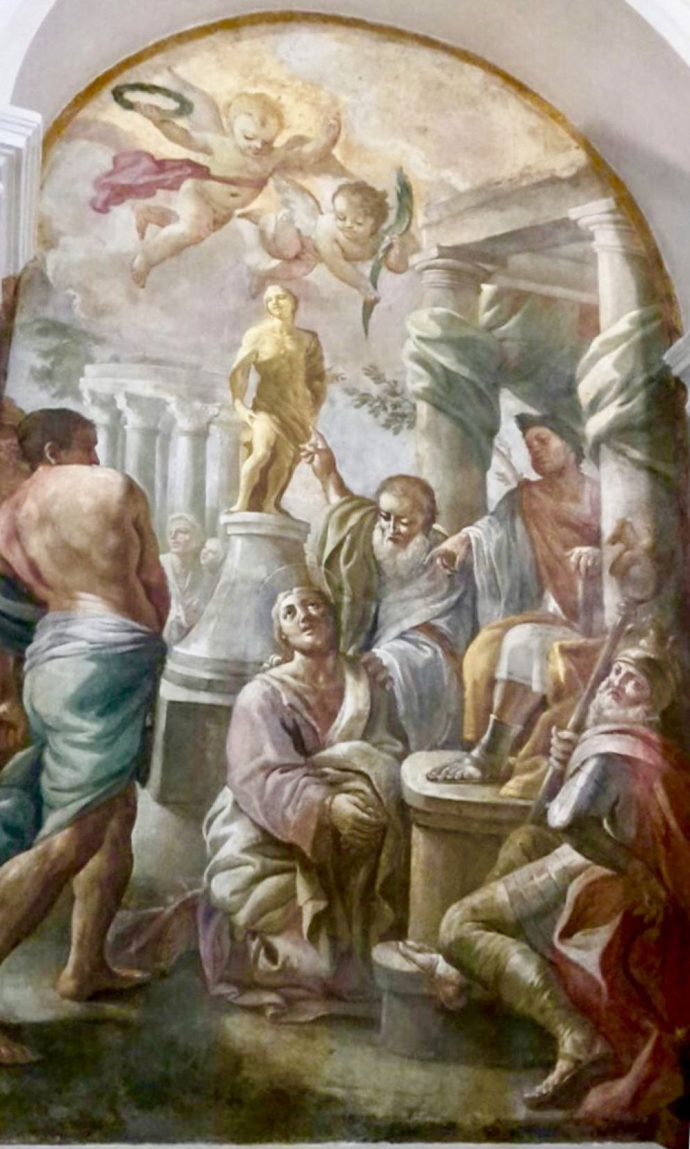 Affresco di Bernardino Fera, martirio di sant'Almachio