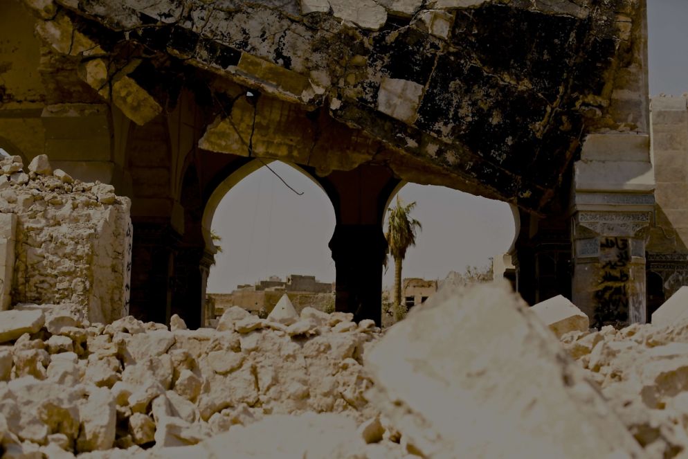 Quel che resta delle navate della moschea al Nouri nella città vecchia di Mosul (Tutte le foto copyright Laura Silvia Battaglia)