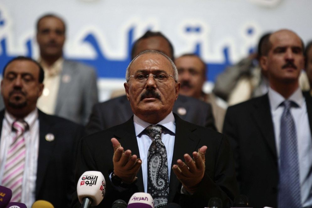 L'ex presidente Saleh in una foto del 2012 (Ansa)