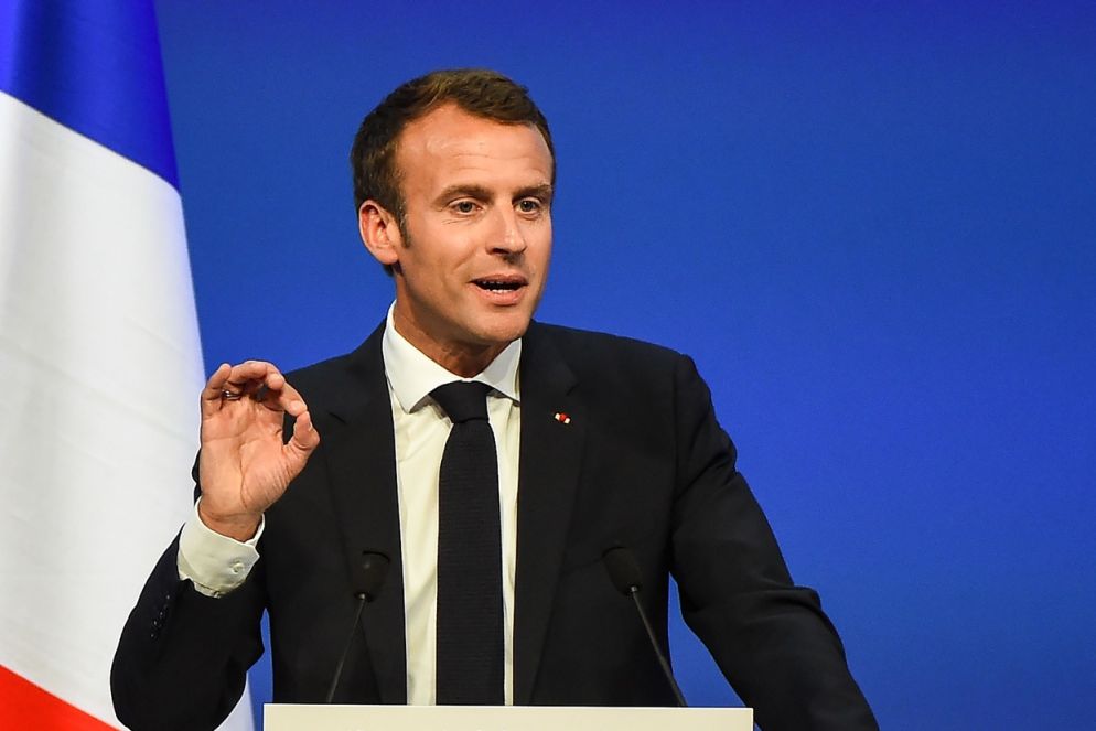Il presidente francese Macron, destinario dei messaggi delle famiglie numerose