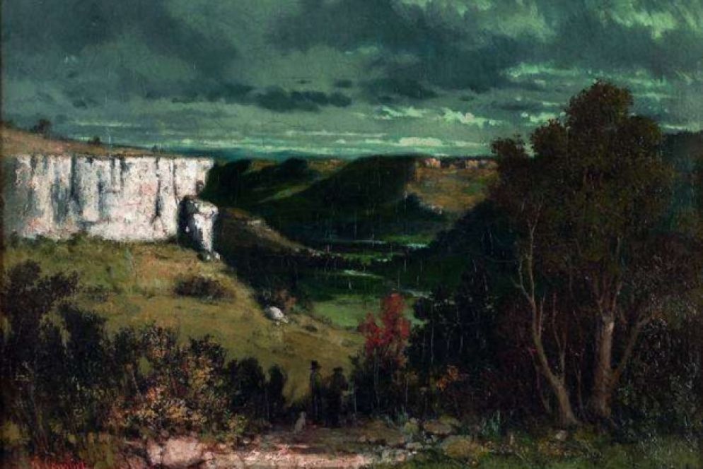 Gustave Courbet, "La valle della Loue sotto un cielo tempestoso" (1949 c.)