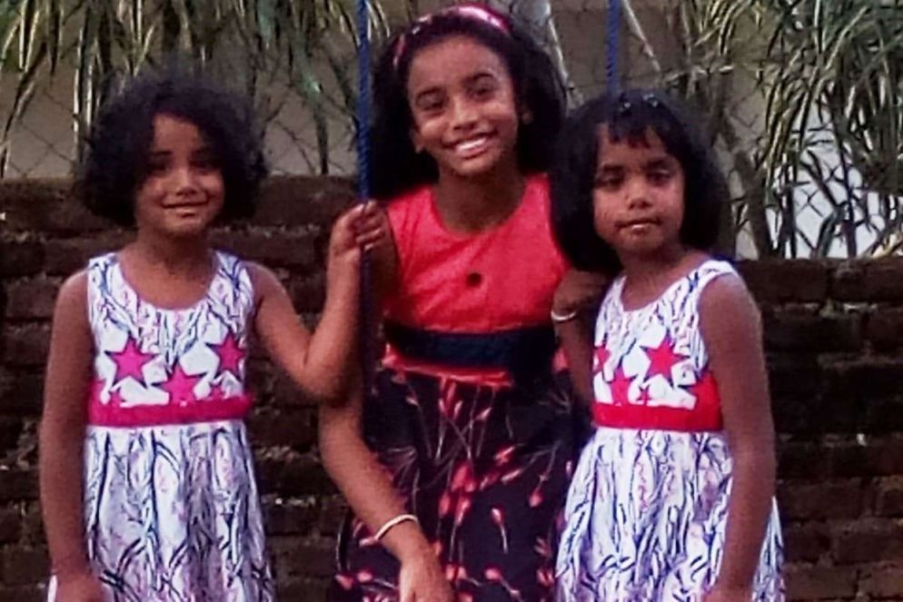 Le tre sorelline, quasi 4 e quasi 8 anni.