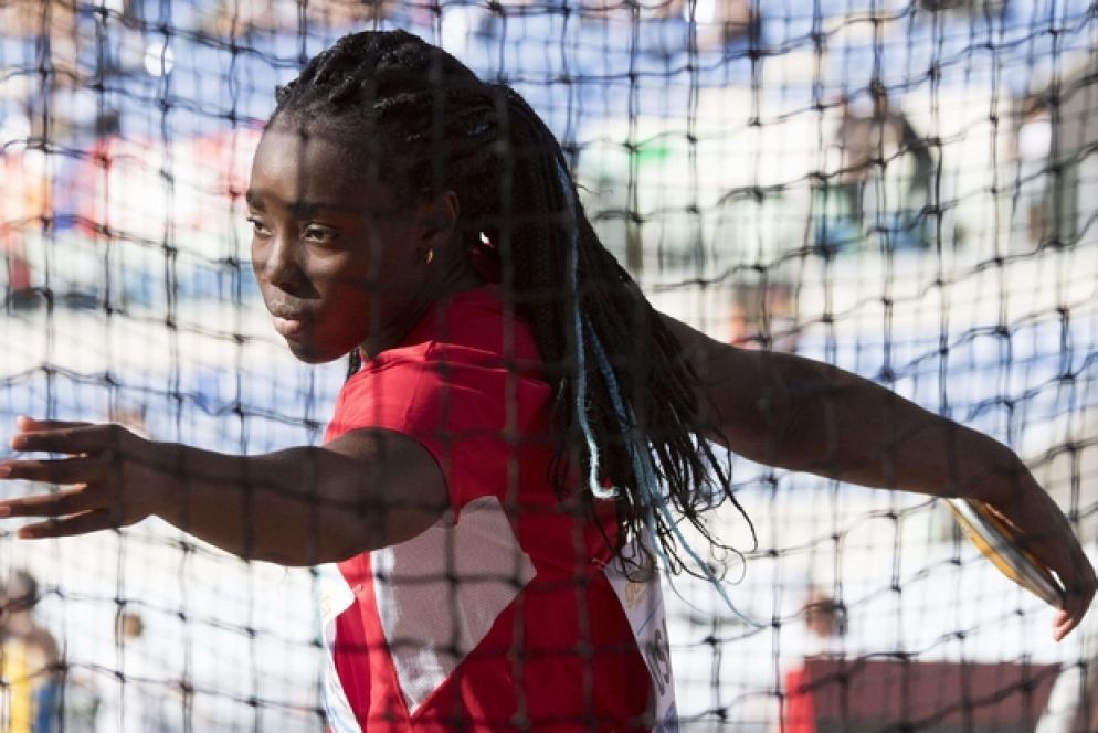 Daisy Osakue in gara a fine maggio a Roma (Ansa)