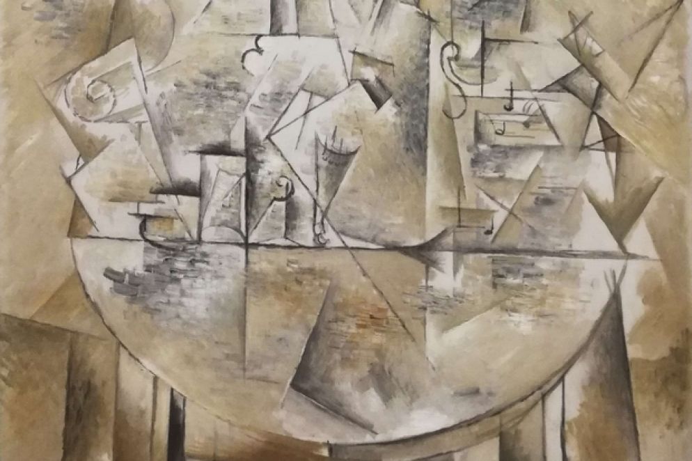 Georges Braque, «Le Guéridon» (1911, particolare)