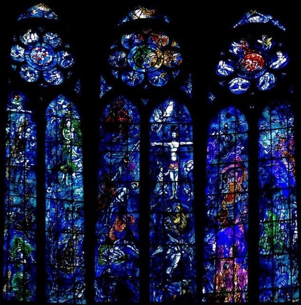 Le vetrate di Marc Chagall nella cattedrale gotica di Reims