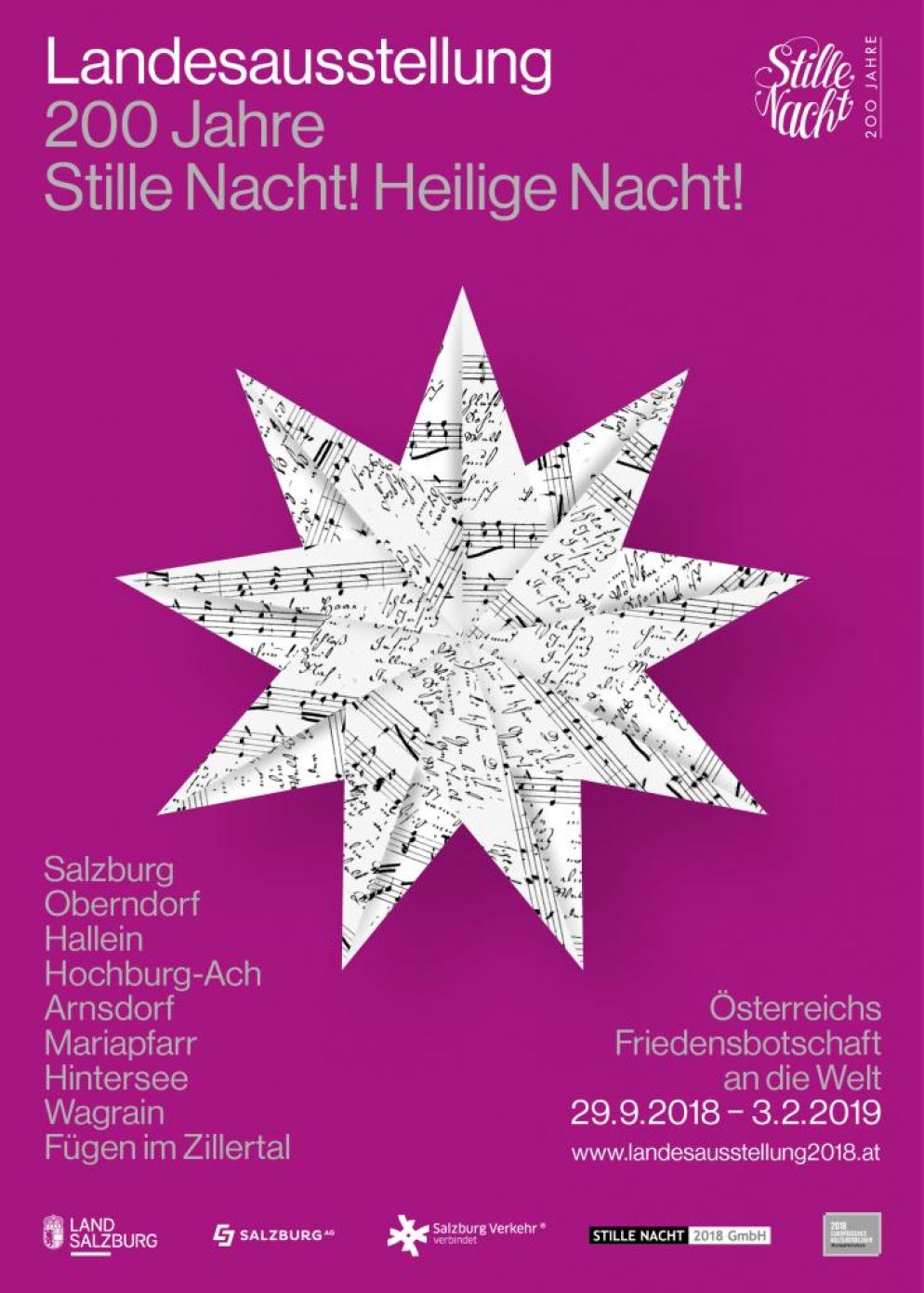 Il logo del Giubileo dei 200 anni di "Stille Nacht!" in Austria