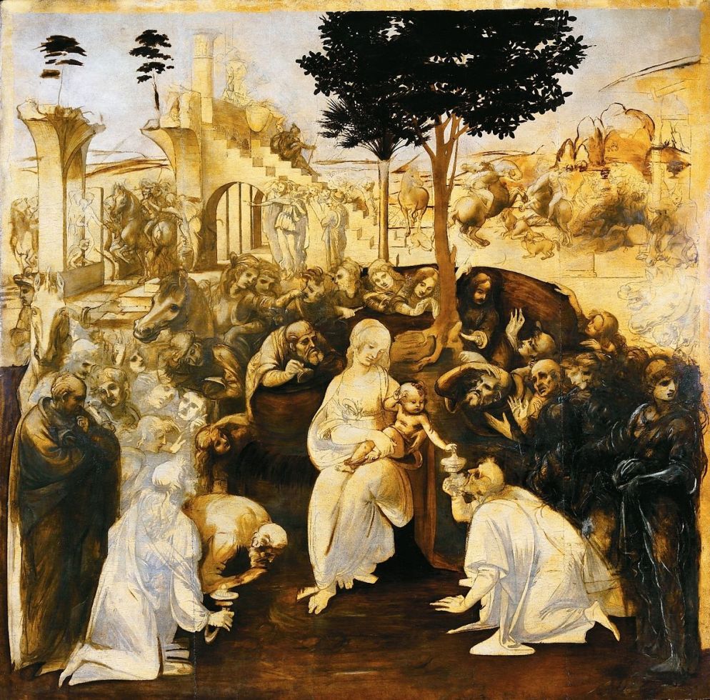 Leonardo da Vinci, "Adorazione dei Magi" (Firenze, Uffizi)