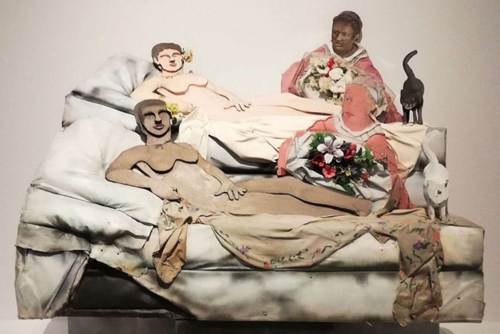 Larry Rivers, «I like Olympia in Black Face» (1970), riscrittura creativa dell'«Olympia» di Manet