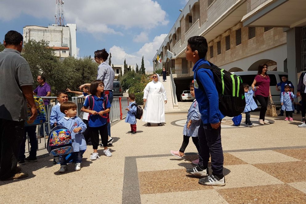 Gli studenti sordi dell'istituto Effetà a Betlemme voluto da Paolo VI (foto Gambassi)