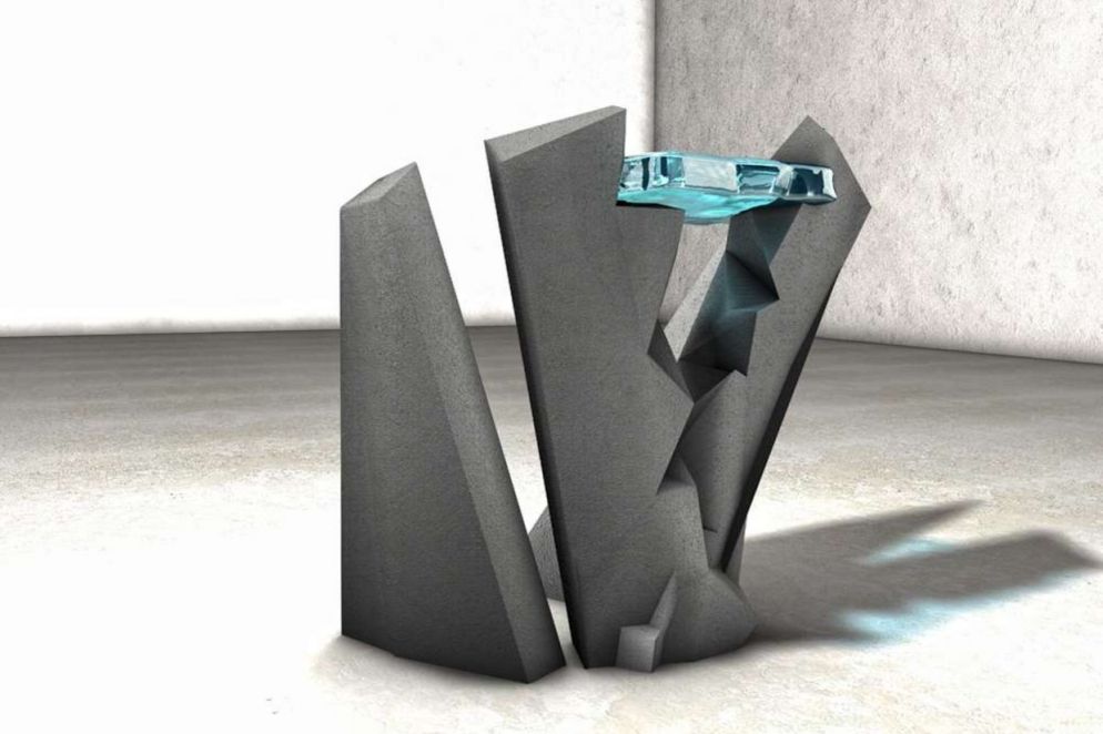 Raul Gabriel, ambone per la chiesa di Santa Maria di Colle, Perugia, render di progetto