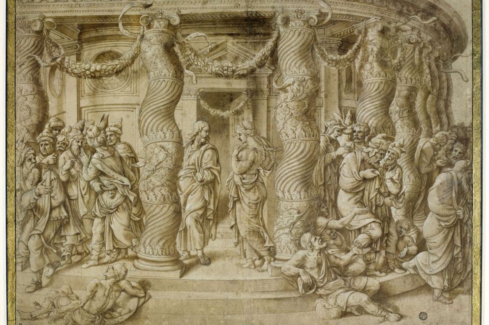 Giulio Romano, "Cristo e l’adultera". Parigi, Musée du Louvre