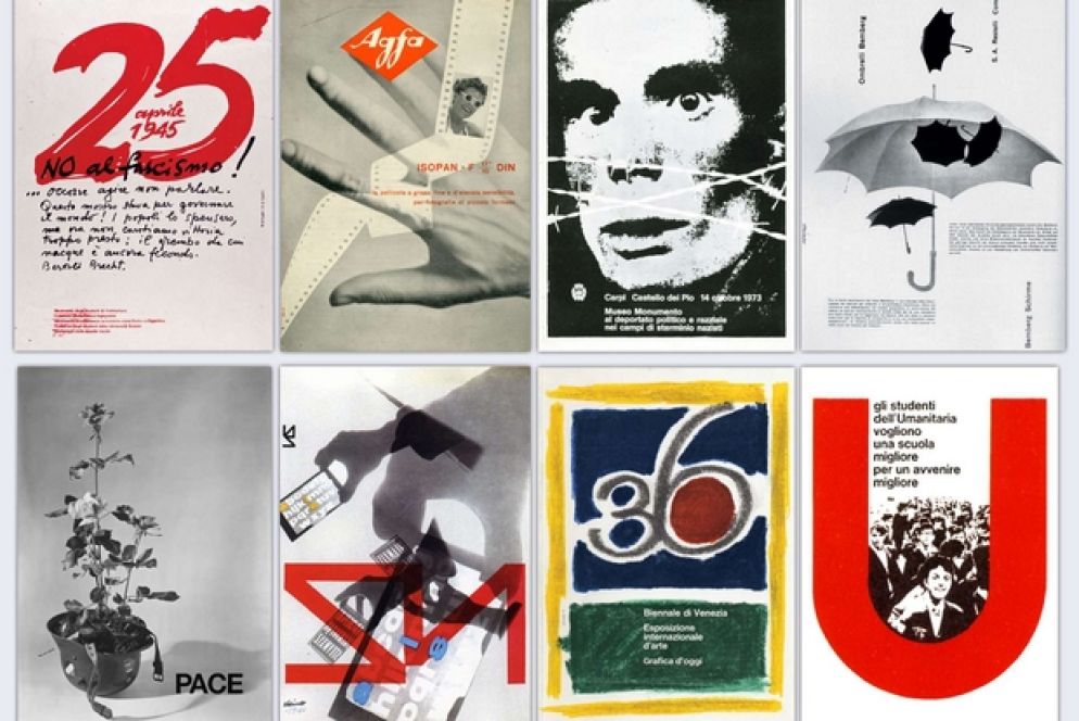 Una serie di manifesti disegnati da Albe Steiner