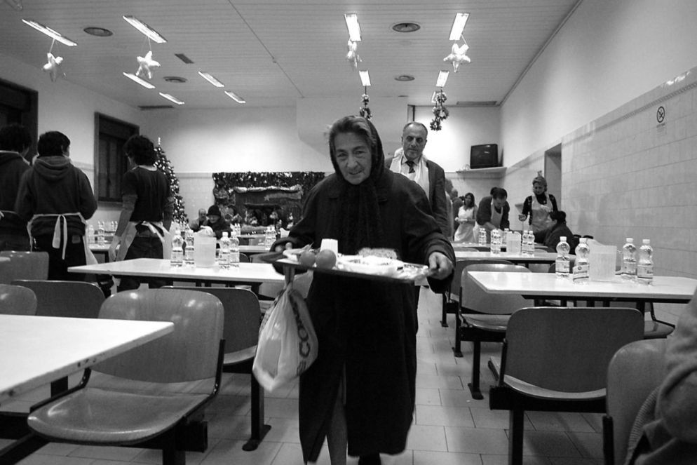 La mensa Caritas di via Marsala a Roma