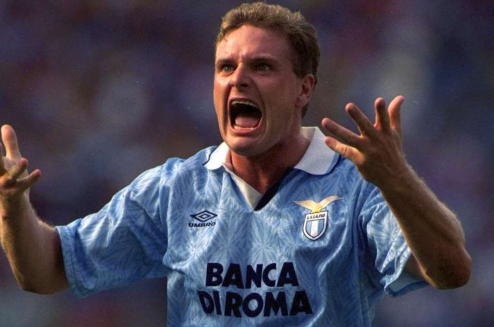Il genio ribelle di Paul Gascoigne con la maglia della Lazio
