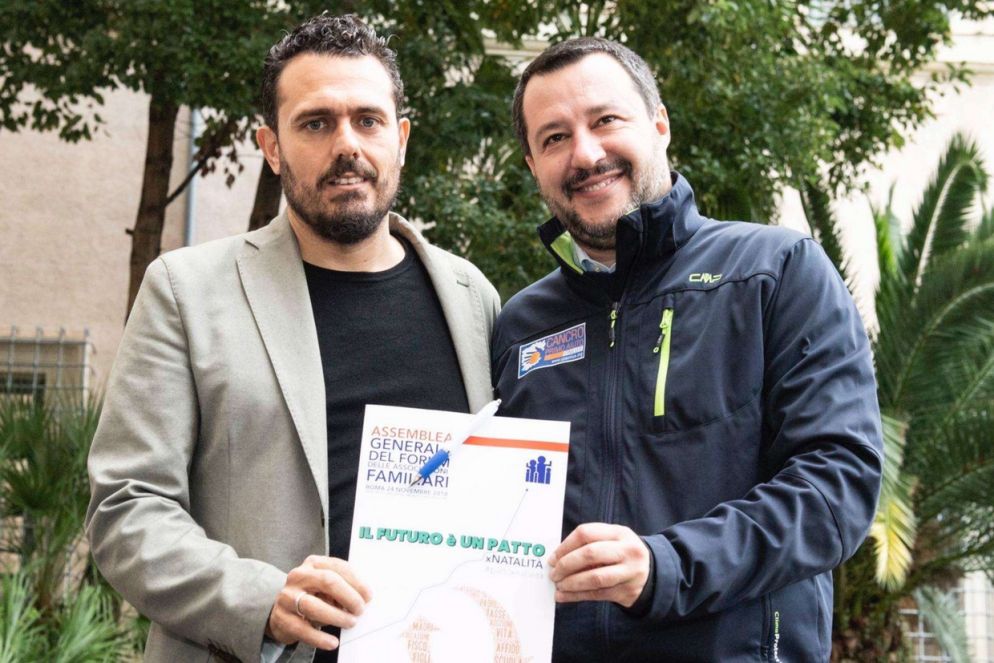 Il presidente De Palo con il vicepremier Salvini