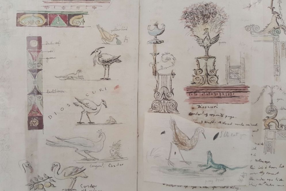 Dal taccuino di William Gell, "Casa dei Dioscuri" (1829)