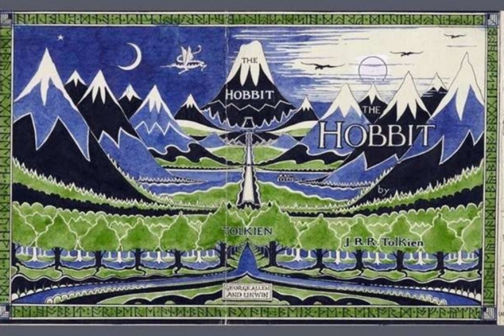 L'immagine originale usata per la sovraccoperta della prima edizione dello "Hobbit" (1937) - © J.R.R Tolkien