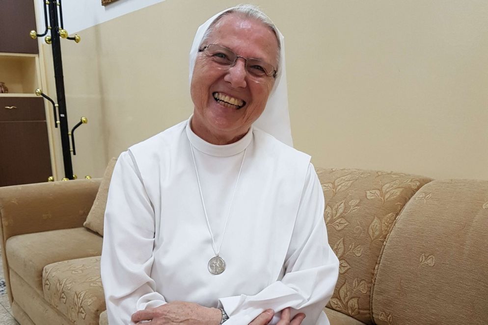 Suor Lucia Maule, 75 anni, religiosa delle Maestre di Santa Dorotea, da mezzo secolo in Palestina