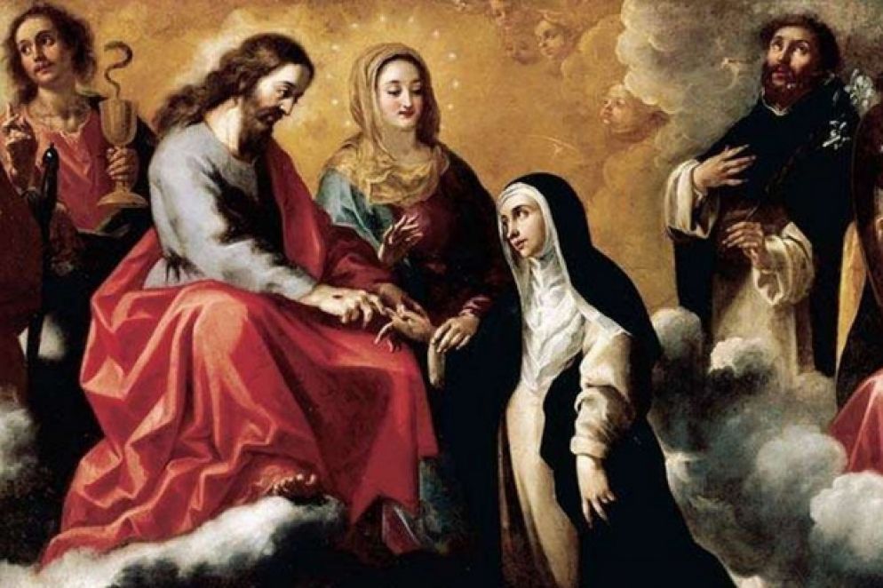 "Il matrimonio mistico di santa Caterina" di Clemente de Torres