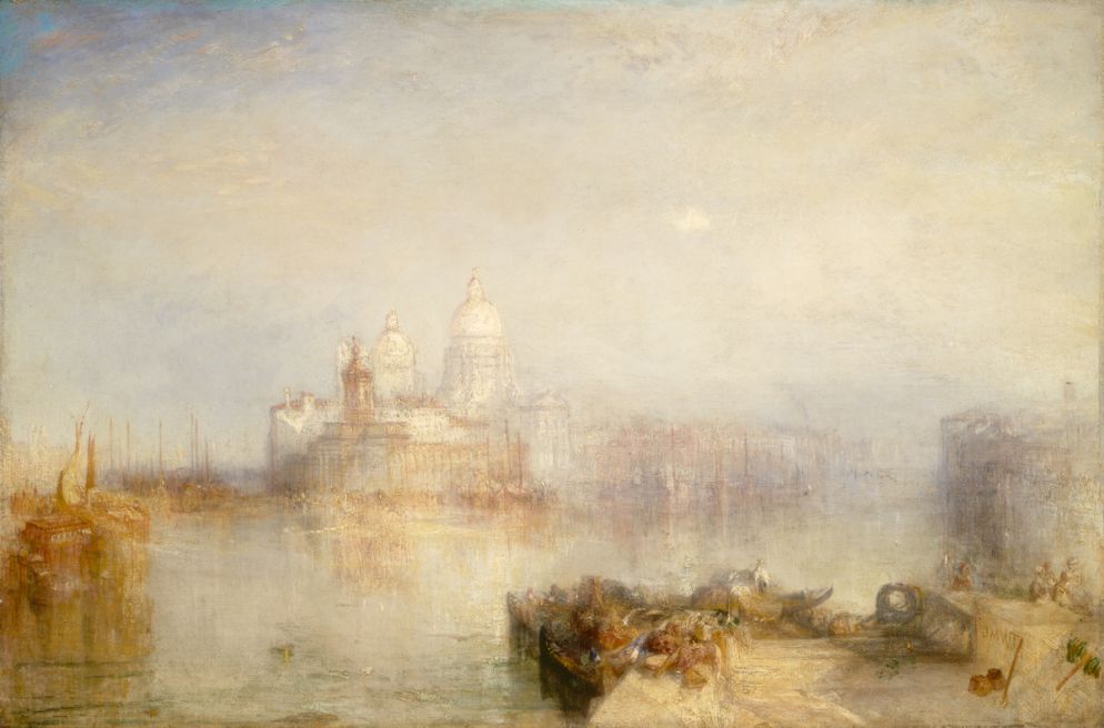 Joseph Mallord William Turner, "Venezia, Punta della Dogana e Santa Maria della Salute", 1843. Olio su tela.The National Gallery of Art, Washington (The Fuller Foundation, Inc.)